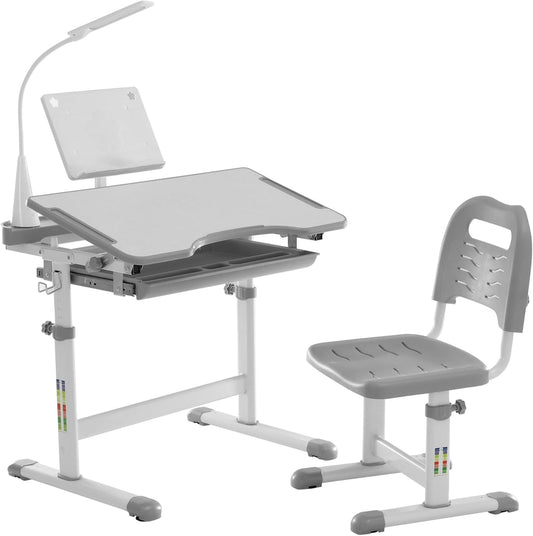 EduSpark Kids Study Hub - funksjonelt sett med skrivebord og stol