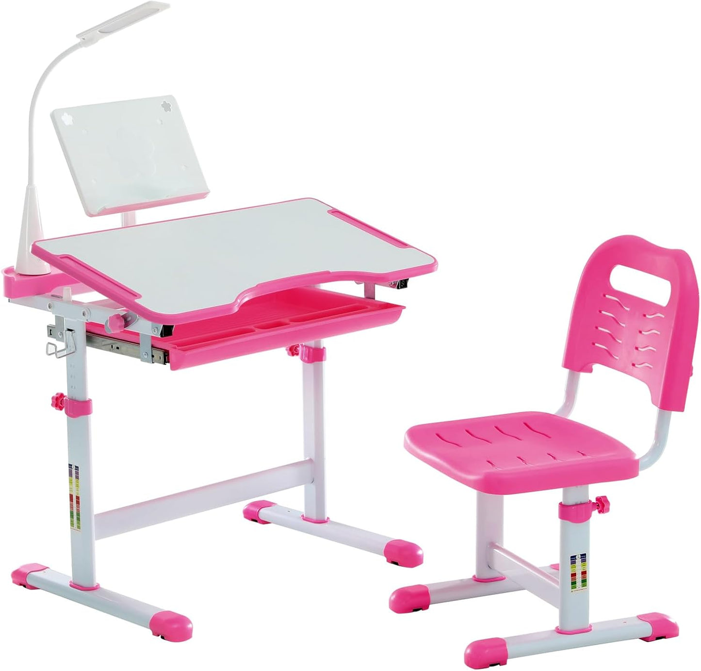 EduSpark Kids Study Hub - funksjonelt sett med skrivebord og stol
