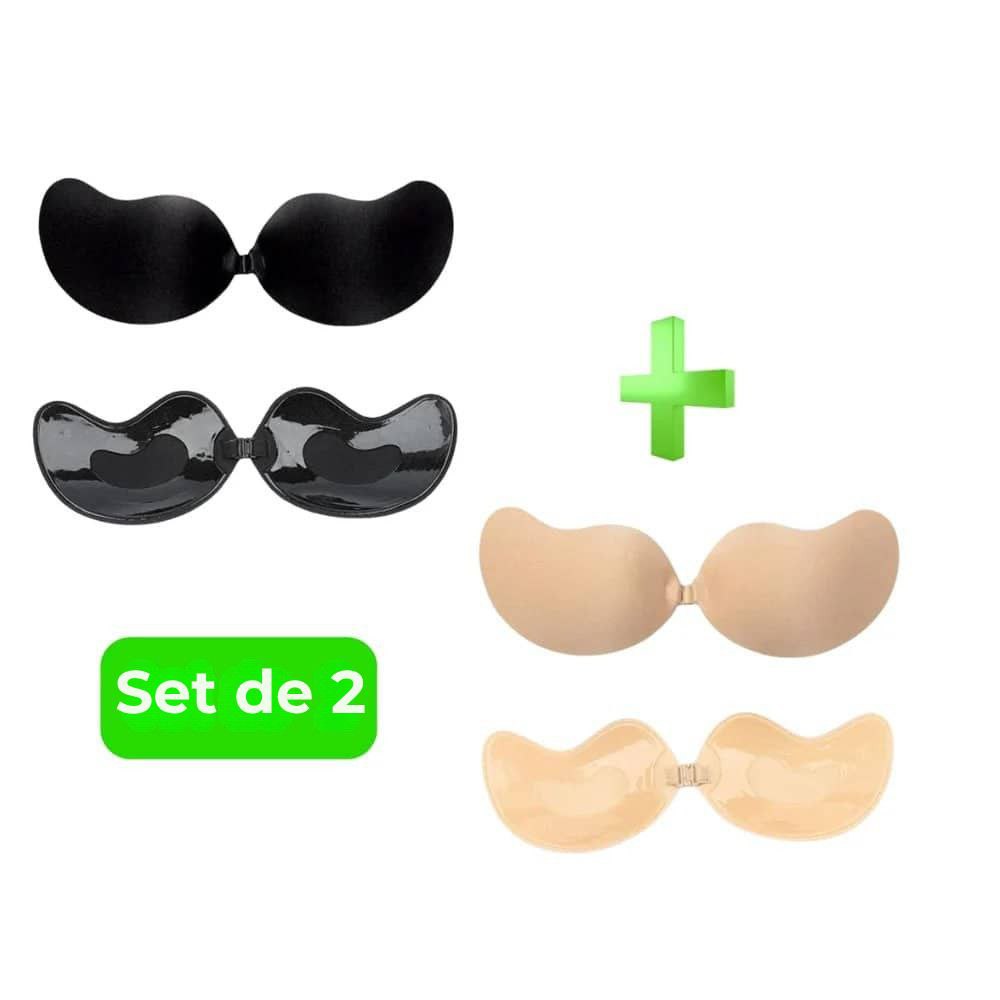 Sett med 2 selvklebende push-up-bh-er