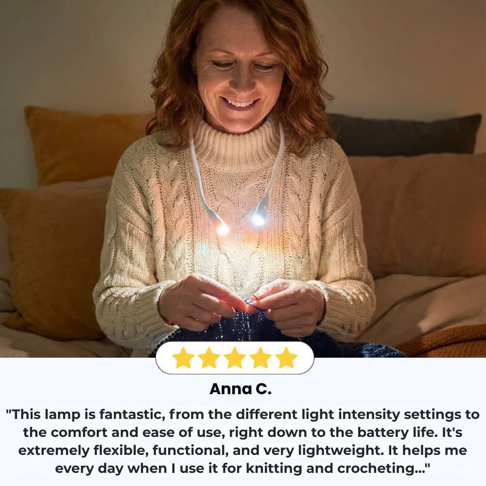 LumiAliria – Neck lamp that illuminates your creations and relieves eye strain