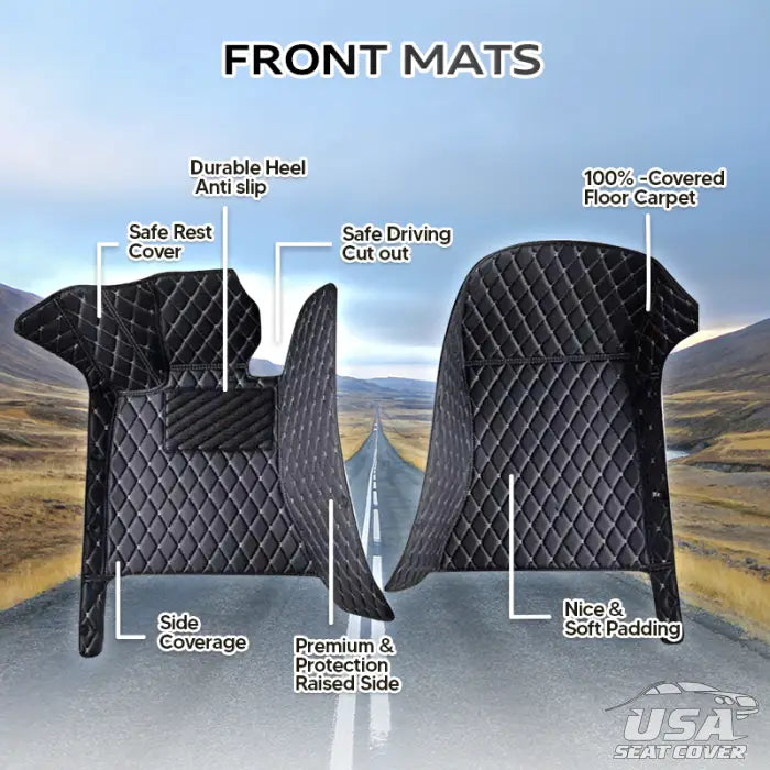 ShieldMats® Durable, universal floor mats and upholstery for cars, SUVs and vans. (Complete front and rear kit)