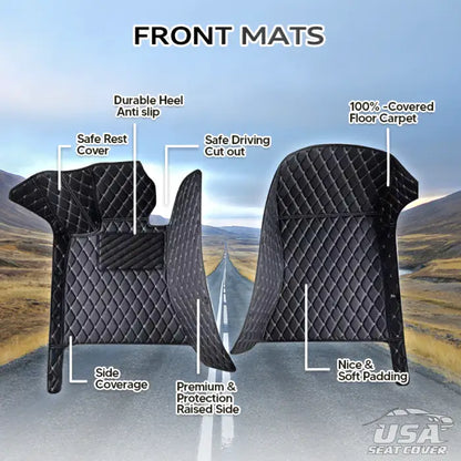 ShieldMats® Durable, universal floor mats and upholstery for cars, SUVs and vans. (Complete front and rear kit)